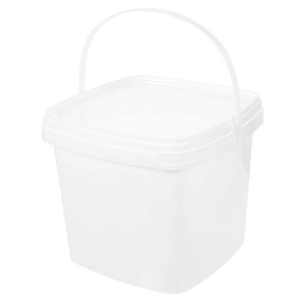 Square Bucket Plastic Bucket With Lid Strong Bearing Capacity Food Grade Water Container Multipurpose Bucket With Handle Storage