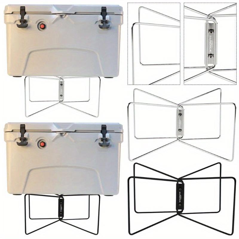 1 Stück Kühlbox Halter Faltbar Tragbar Kühlschrank Kühlbox Ständer Edelstahl Anti-Rutsch Picknick BBQ Eimer Halterung für Outdoor BBQ Picknick