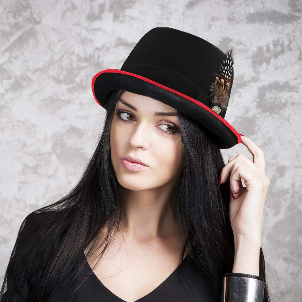 Fashionable Versatile Spring And  Felts Top Hat, British  Street Dance Jazz Hat