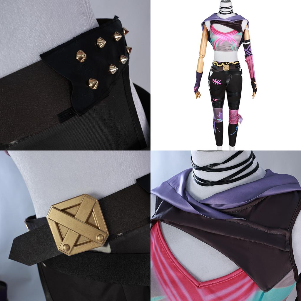 Entzückendes Lila Jinx Cosplay Kostüm aus Arcane League Of Legends für Gaming-Enthusiasten