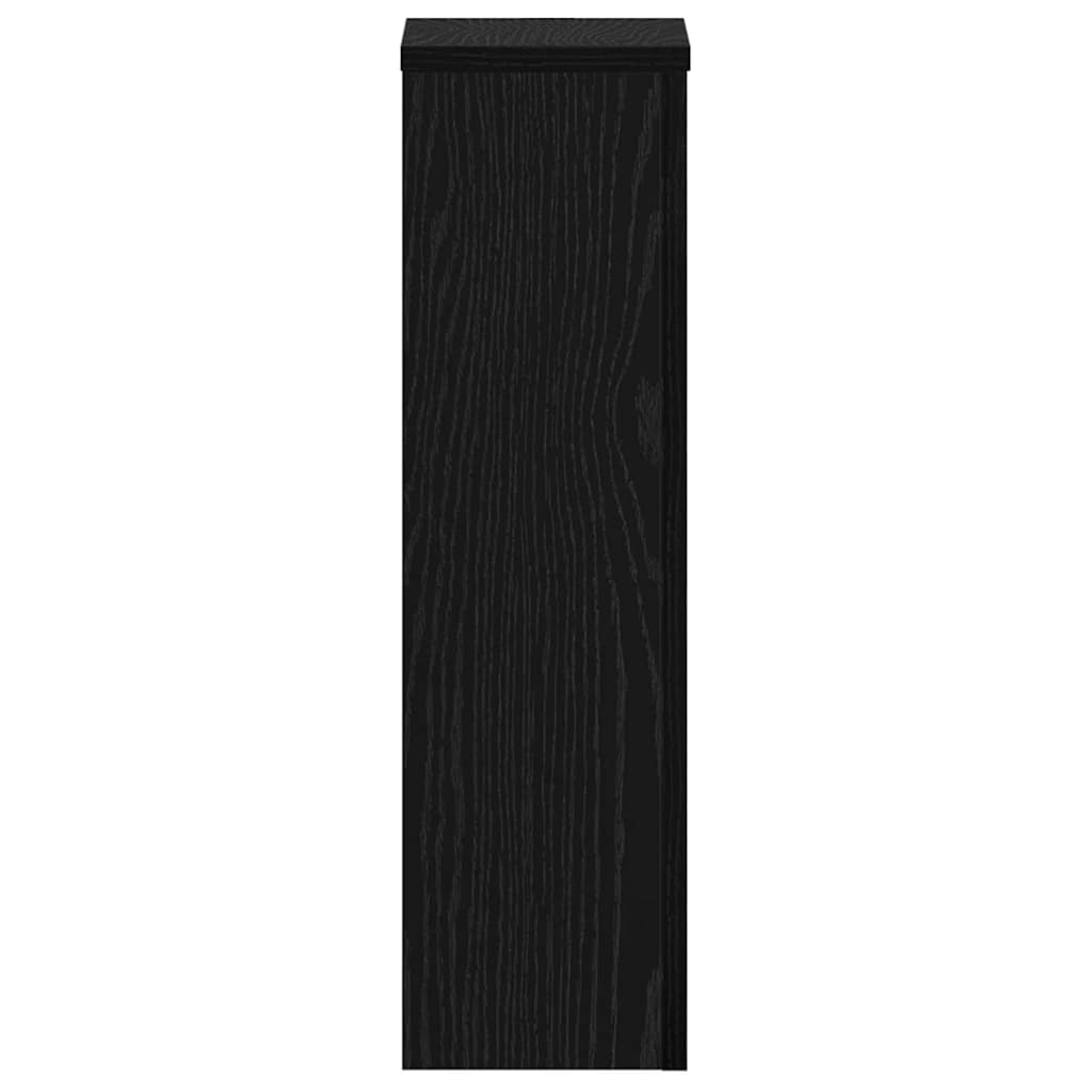 Plant Stand 2 pcs Black Oak Look 17 x 17 x 60 cm