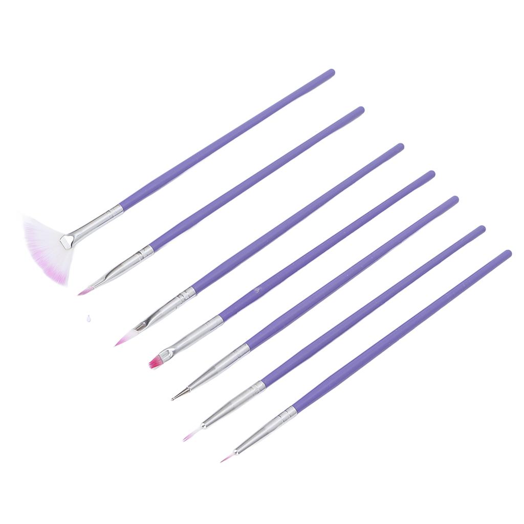 7pcs Nail Art Brushes Set Mutifunctional Nail Painting Brush Manicure Nail Art Brush