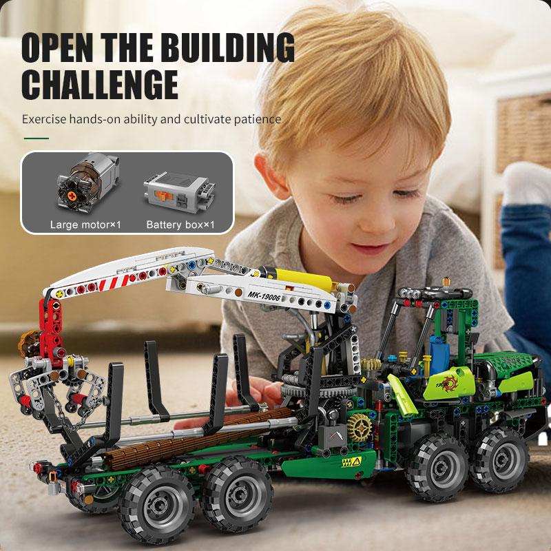 MOULD KING Technical Building Blocks The APP Pneumatic Forest Machine Truck MOC-32456 Model Toys for Kids Christmas Gifts