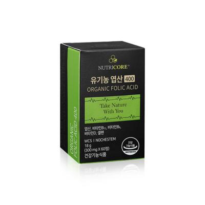 Organic Folic Acid 400, 60 Tablets, 1 Unit