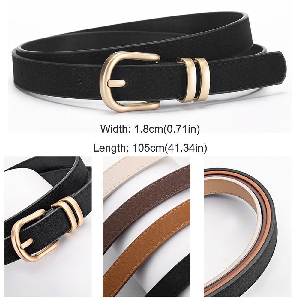 Pin Buckle Business Waist Belt Luxury Design Frosted Waistband Suede Leather Belt  For Women