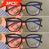 1/2/3 PCS Blue Light Blocking Glasses Fashion Square-framed Glasses Trend Campus Style Clear Black Frame Back To School Dress
