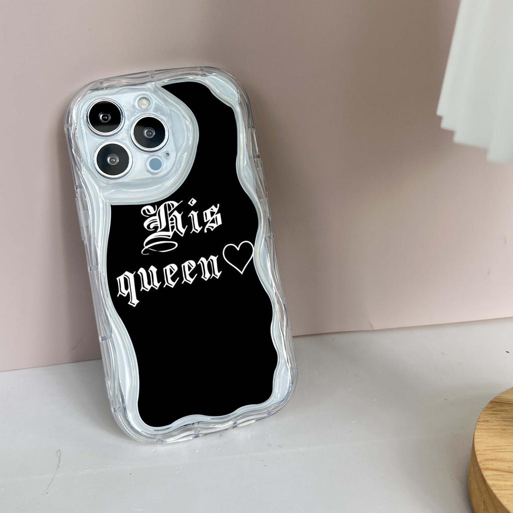 LZ29 Queen King Crown Couple Clear Soft Wave Phone Cases for iPhone 15 13 Pro Max 12 Mini 14 8 Plus XS Max XR 6 Protection Back Cover