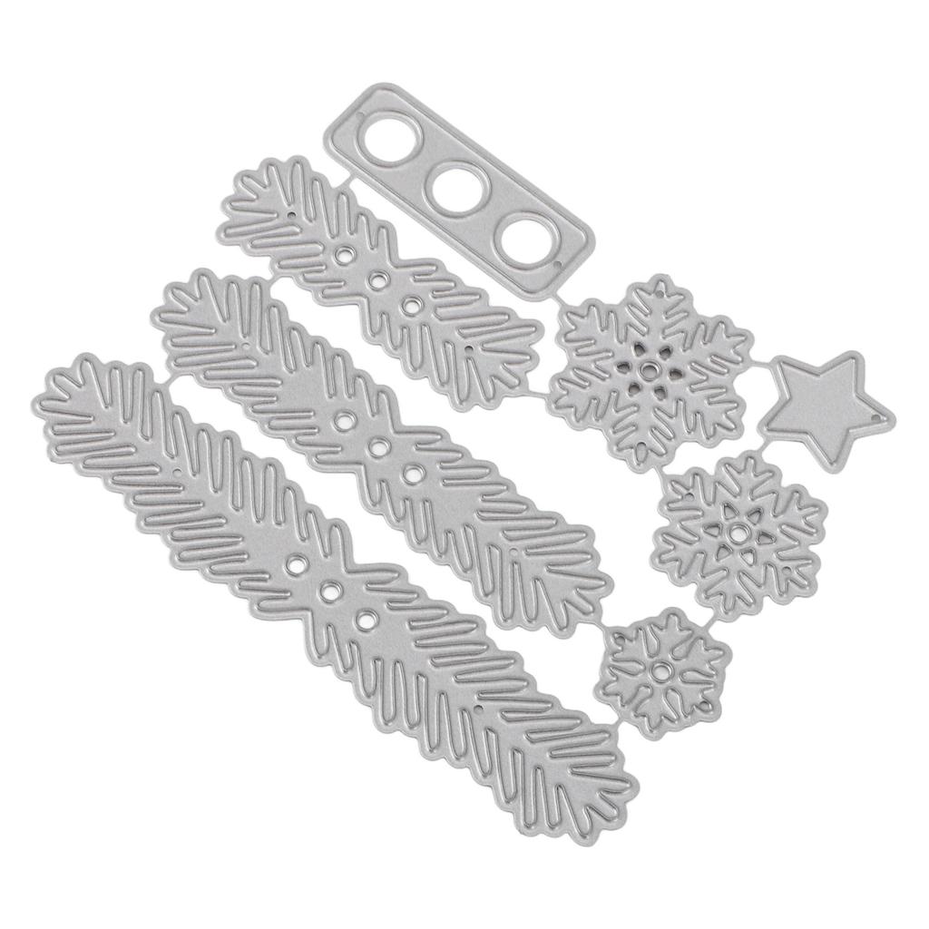 Christmas Die Cuts Carbon Steel Snowflake Pine Leaf Christmas Craft DIY Embossing Stencil Template