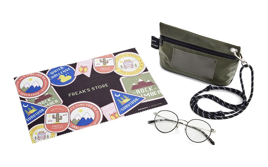 Folding FREAKS STORE Collaboration UV UV [OWNDAYS] Sunglasses, Sunglasses, Frame, Portable, Protection, Protection, FK2004N-5S-C1