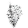 Roosevelt Aircraft Carrier 3D Stainless Steel DIY Metal Puzzle - Glue-Free Assembly