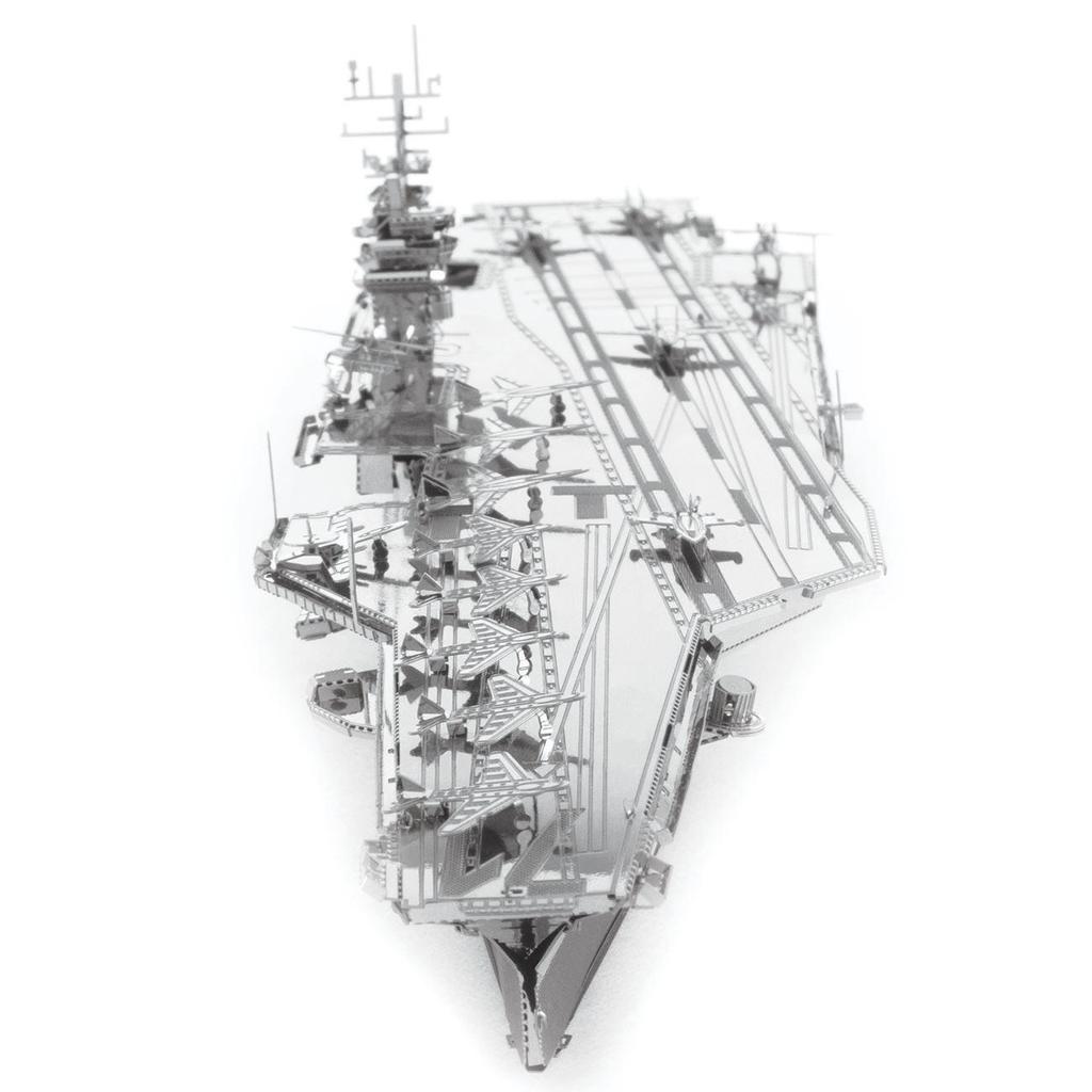 Roosevelt Aircraft Carrier 3D Stainless Steel DIY Metal Puzzle - Glue-Free Assembly