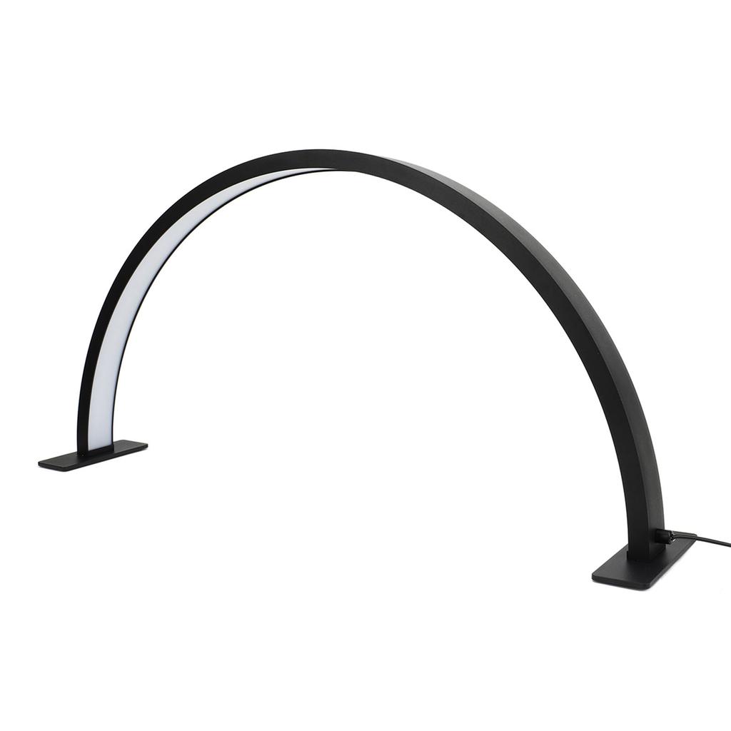 LED Half Moon Light 35W 28 Inch Aluminum Alloy Dimmable Half Moon Nail Desk Lamp for Lash