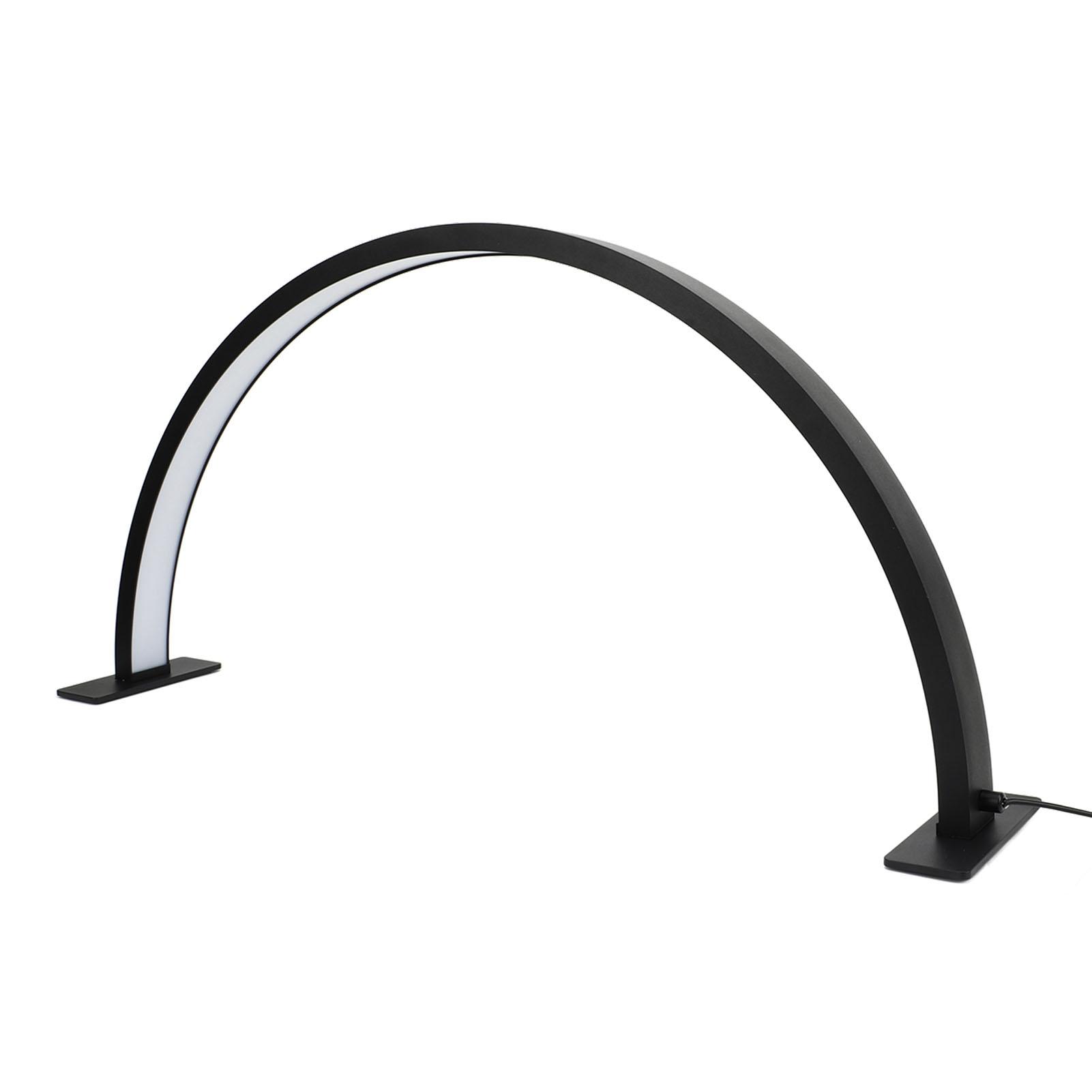 

Светодиодная лампа Half Moon Light 35 Вт 28 дюймов из алюминиевого сплава с регулируемой яркостью, настольная лампа Half Moon для ногтей и ресниц UK PLUG