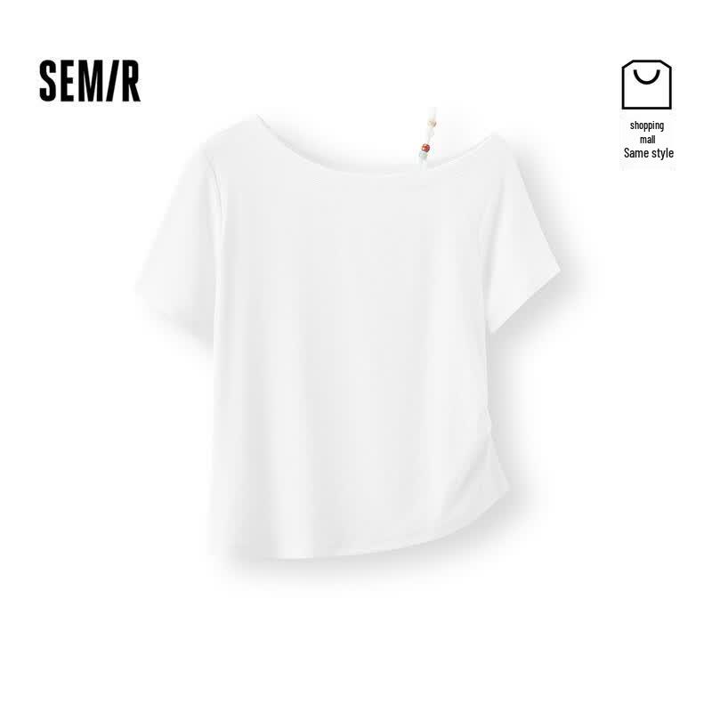 Semir Women s Beaded Off-Shoulder T-Shirt XL