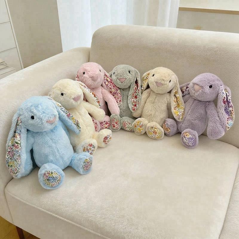 Félénk, lógó fülű nyuszi plüssjáték, puha plüssállat baba lányoknak, aranyos húsvéti, Valentin-napi, születésnapi ajándék gyerekeknek, társasági ajándék