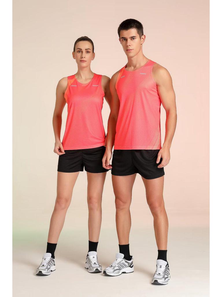 Unisex Track & Field Training Set: Vest & Suit for Marathon and Running Sportswear.