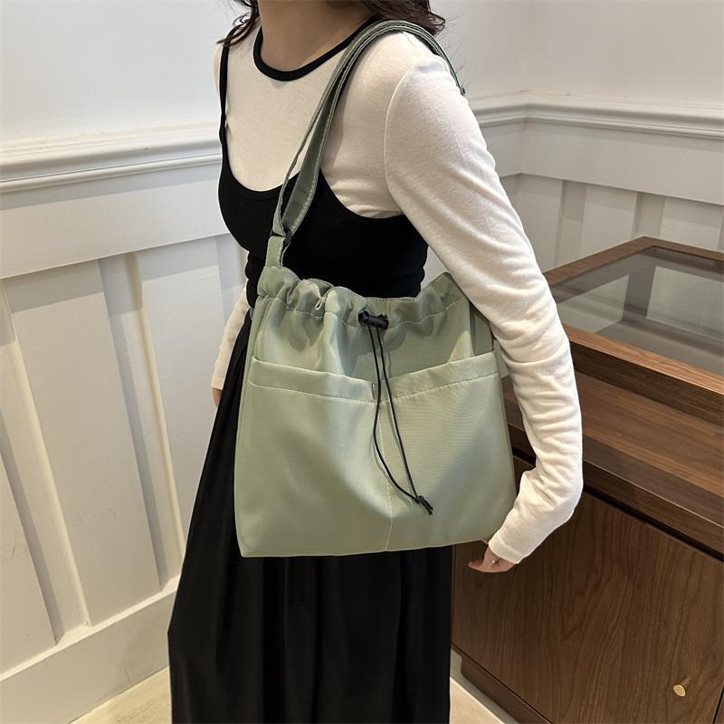 Stylish Large Capacity Tote Bag For Women In Black Beige And Green Perfect For Daily Use