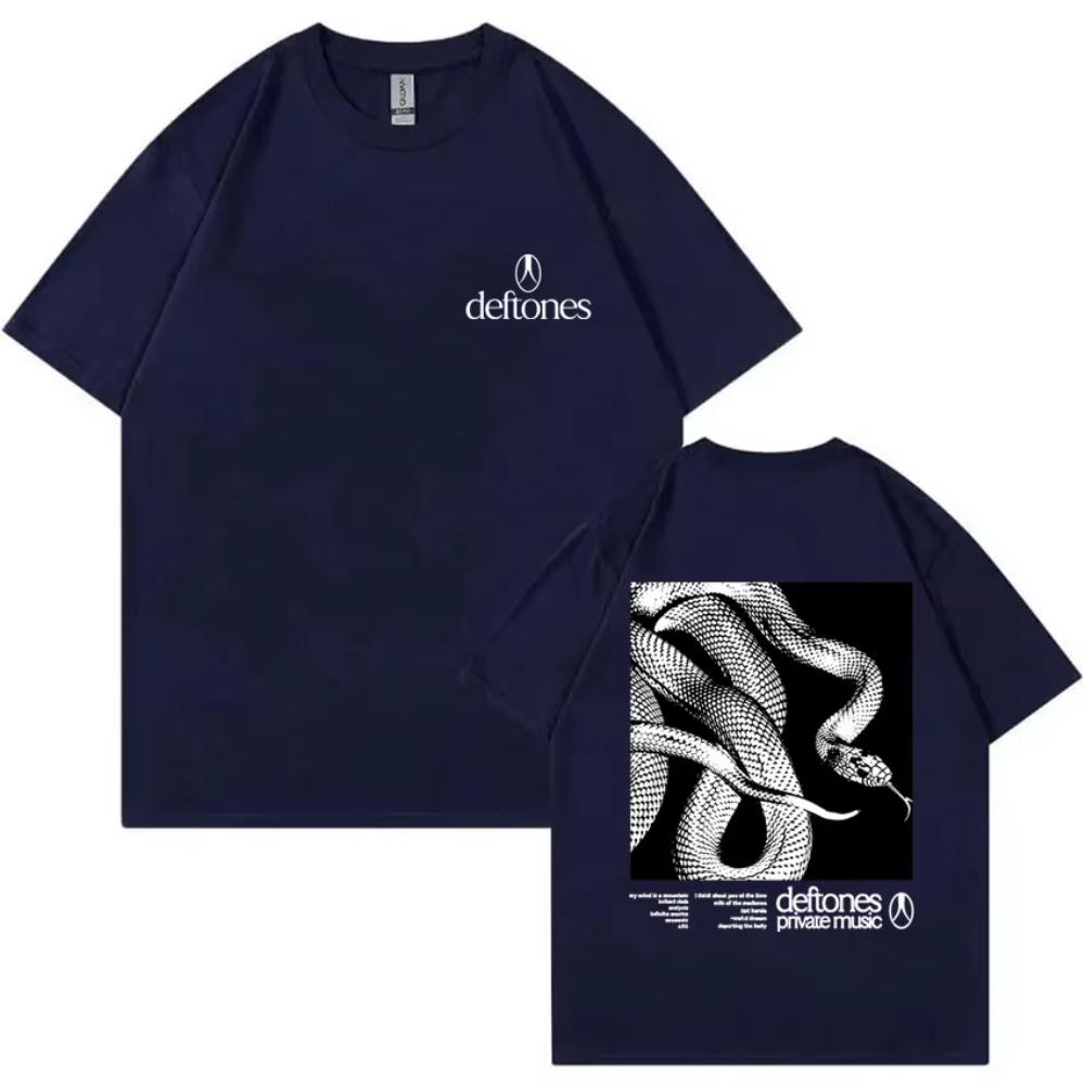 Rockband Deftones Privater Musik Schlangen Grafik T-Shirts Herren Damen Kleidung Heavy Metal Oversize Kurzarm T-Shirt