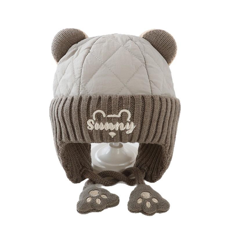 Autumn and Winter Padded Ear Protection Men's and Women's Hats Baby Fashion Winter Warm Windproof Cover Baby Hat