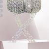 3cm Wide Rhinestone Ribbon Trim Flower Applique Crystal Beaded Trimming Diamante