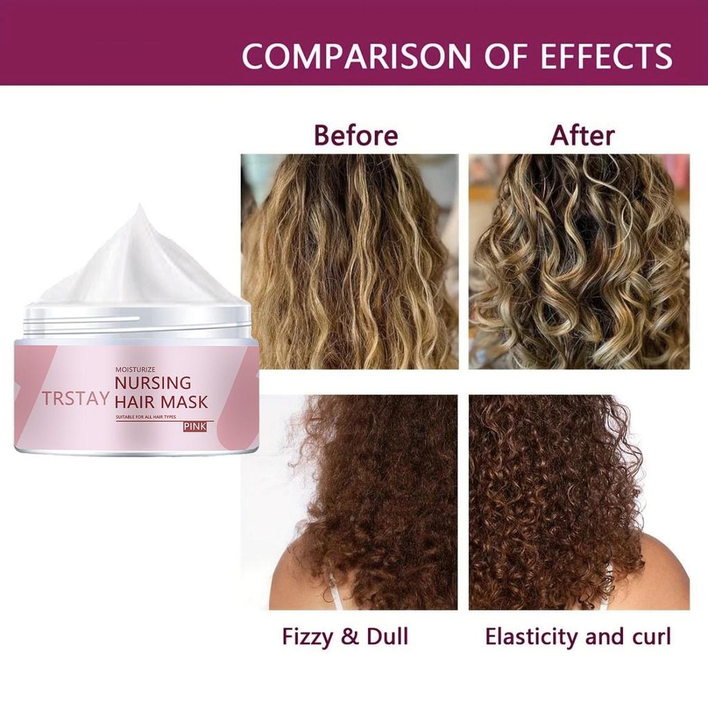 Hair Cream Repairs Damaged Hair, Nourishes and Replenishes It, Making Hair Grow Softer and More Vibrant. Moisturizing Hair Conditioner