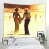 Tapeçaria de Ilustração de Personagem Retrô Tapeçaria de Arte de Mulheres Africanas Arte Hippie Moda Decoração de Quarto Tímido Tapeçaria Decoração de Casa