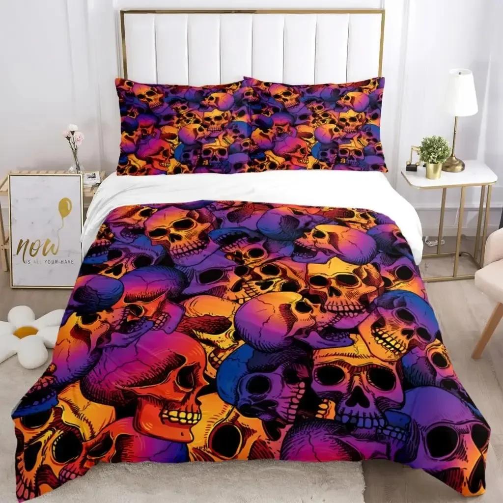 Comforter Skull Art Hd Print Comfortable Duvet Bedding Set Children Bedroom Decoration Home Textile