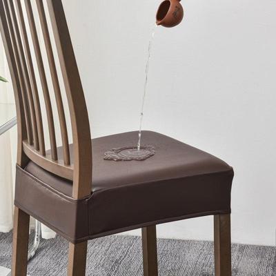 Housse de siège en cuir imperméable à boucle en PU pour chaises de salle à manger - Usage domestique et hôtelier, Design coussin carré