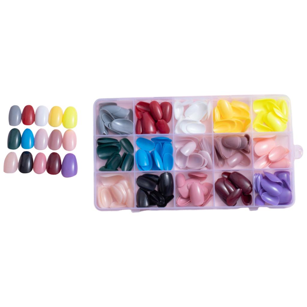 Fake Nails Acrylic Nail Tips Square/Almond/Stilettos/Coffin False Nails 360pcs Full Cover Artificial Nails with Case