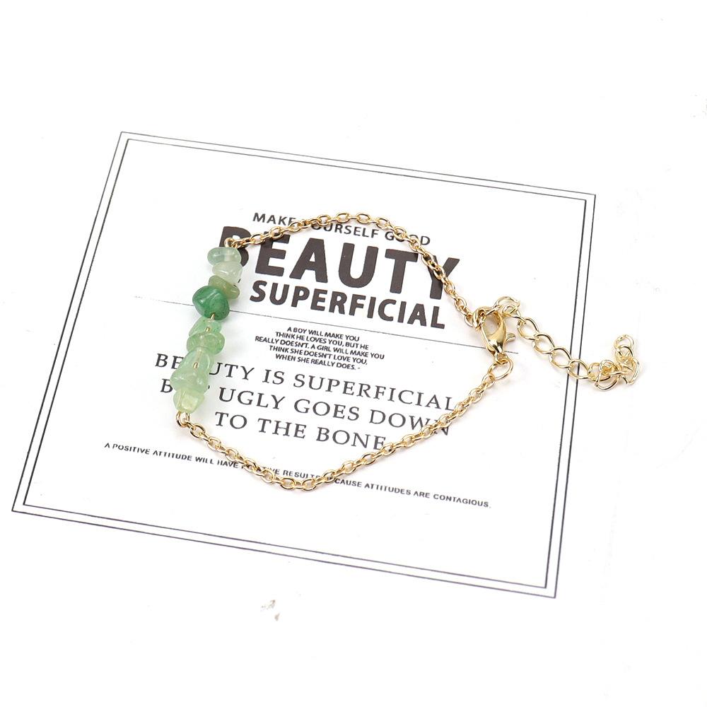 Drainage Natural Crystal Agate Gravel Semi-Precious Stone Bracelet Bracelet Irregular Stone Jewelry B79