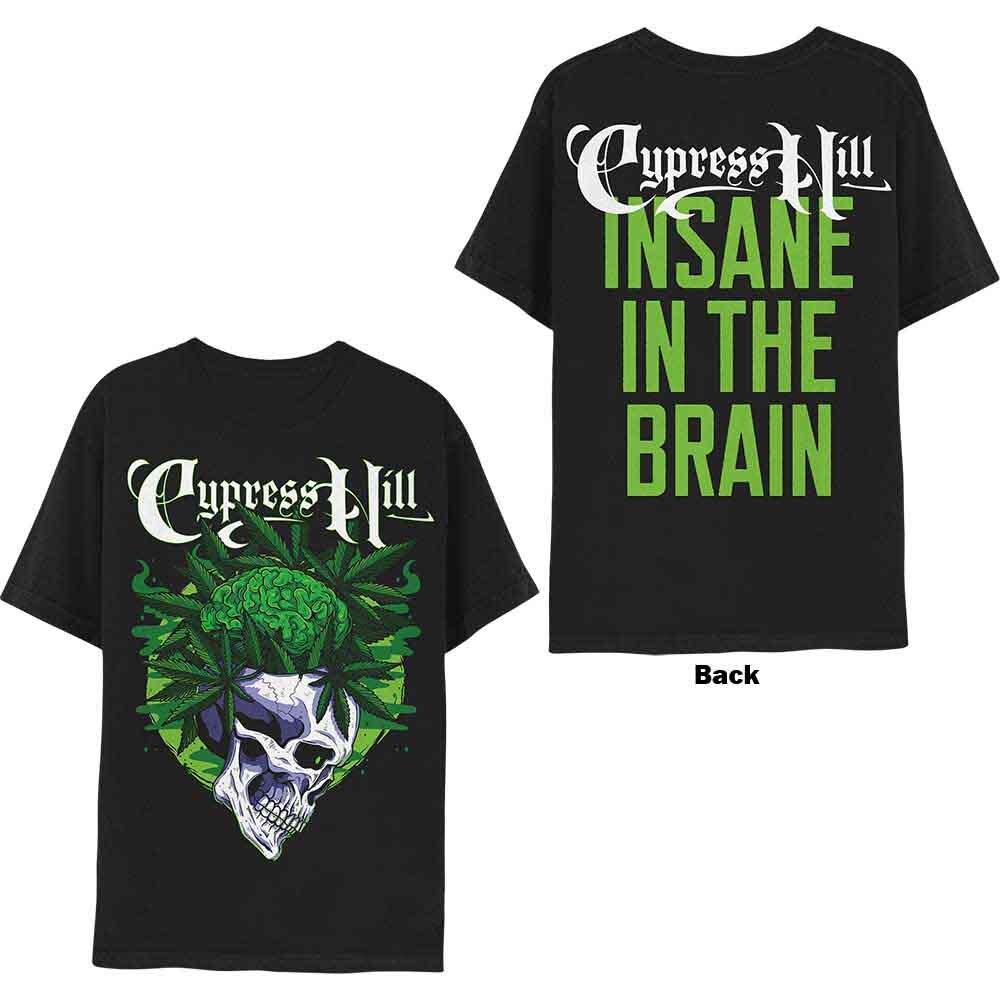 Cypress Hill Unisex T-Shirt: Insane In The Brain (Back Print) (Large) L