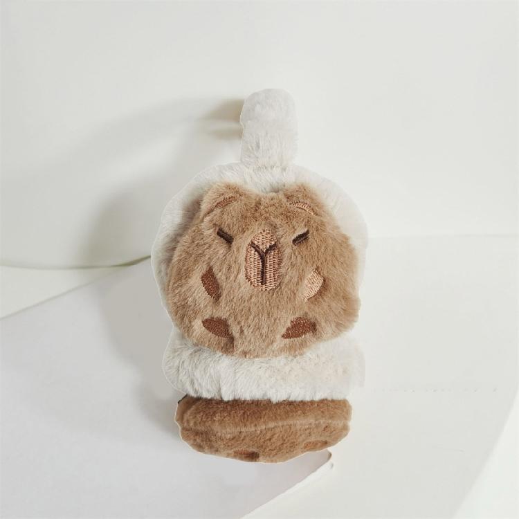 Plush Capybara Ear Warmers Fashion Portable Animal Earmuffs for Women and Girls Foldable Thick Earflaps Accessories