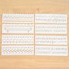 Fromthenon 8-teiliges Set Zahlen Buchstaben Pflanzen Malvorlage Prägung Do-It-Yourself Journal Vorlage Schablonen Für Scrapbooking Planer