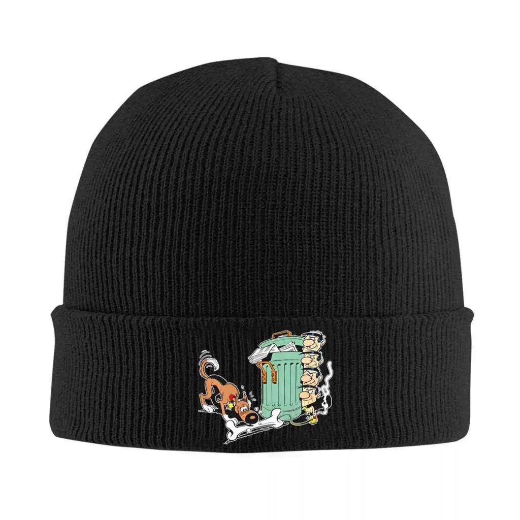 Lucky Luke Cartoon Hat Autumn Winter Skullies Beanies Warm Daltons Anime Cap Female Male Acrylic Skullcap