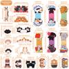 21 Pcs Cute Cat Magnetic Bookmark Cartoon Magnetic Bookmarks Set Funny Book Marker Clip Assorted Page Marker for Student Teacher