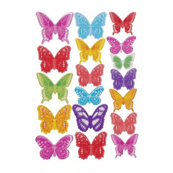 18 Pcs 3D Butterfly Wall Decor Self-Adhesive Butterfly Wall Stickers 3 Sizes Removable Room Mural Decals for DIY Crafts Bedroom Wedding Photo Prop