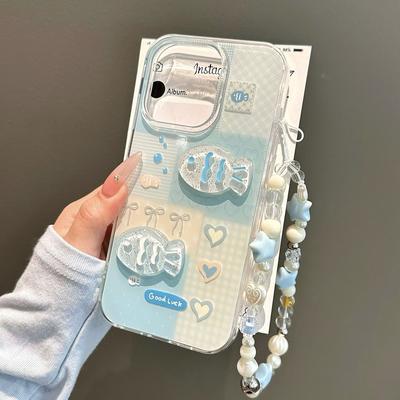 Three-dimensional Small Fish with Bracelet Suitable for Xiaomi 15/14 Mobile Phone Case Redmi Note14pro1312K80k70K60K50