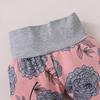0-18 Monate Neugeborenes Baby Mädchen Kleidung Langarm Strampler Rose Hose mit Mütze & Stirnband Frühling 4-teiliges Outfit Kleinkind Mädchen Kleidung