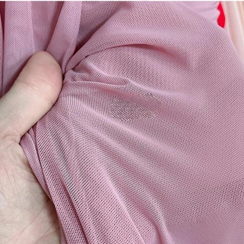 Wide 150cm Nylon Mesh Fabric Spandex High Elastic Dense Black White for DIY Sewing Lace Shirt Stockings