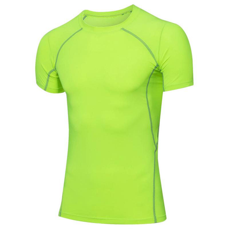 IELGY Fitness Quick-drying Running Stretch Multi-color Optional Black Tight Training Short-sleeved T-shirt Men
