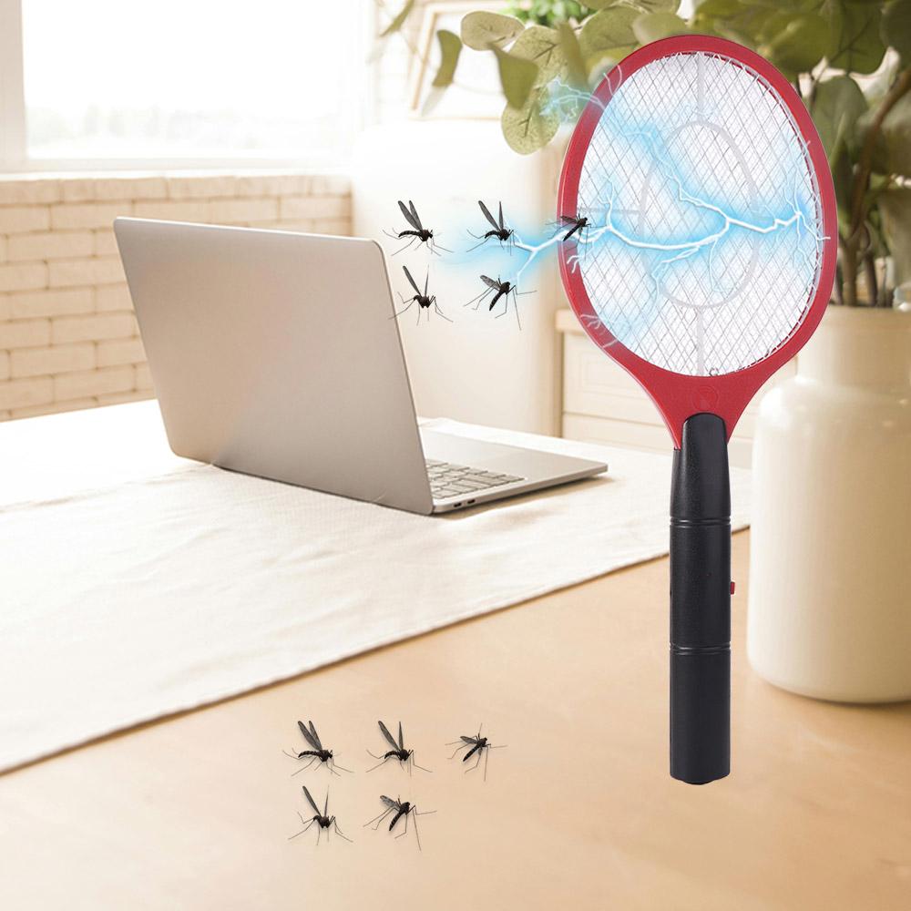 Cordless Electric Mosquito Swatter Battery Powered Insect Bug Zapper Portable Fly Swatter Indoor