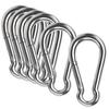 WJELAORY Strong 304 Stainless Steel Carabiner, Keychain Spring Hook, Multifunctional Carabiner for Outdoor Trekking, Drop Prevention, Keychain (6mm-6P