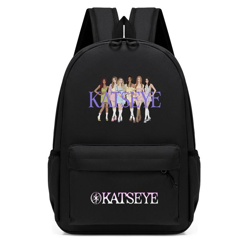 60123-8 Unisex Boys Girls KATSEYE Printed Backpack Student School Waterproof Lightweight Bag