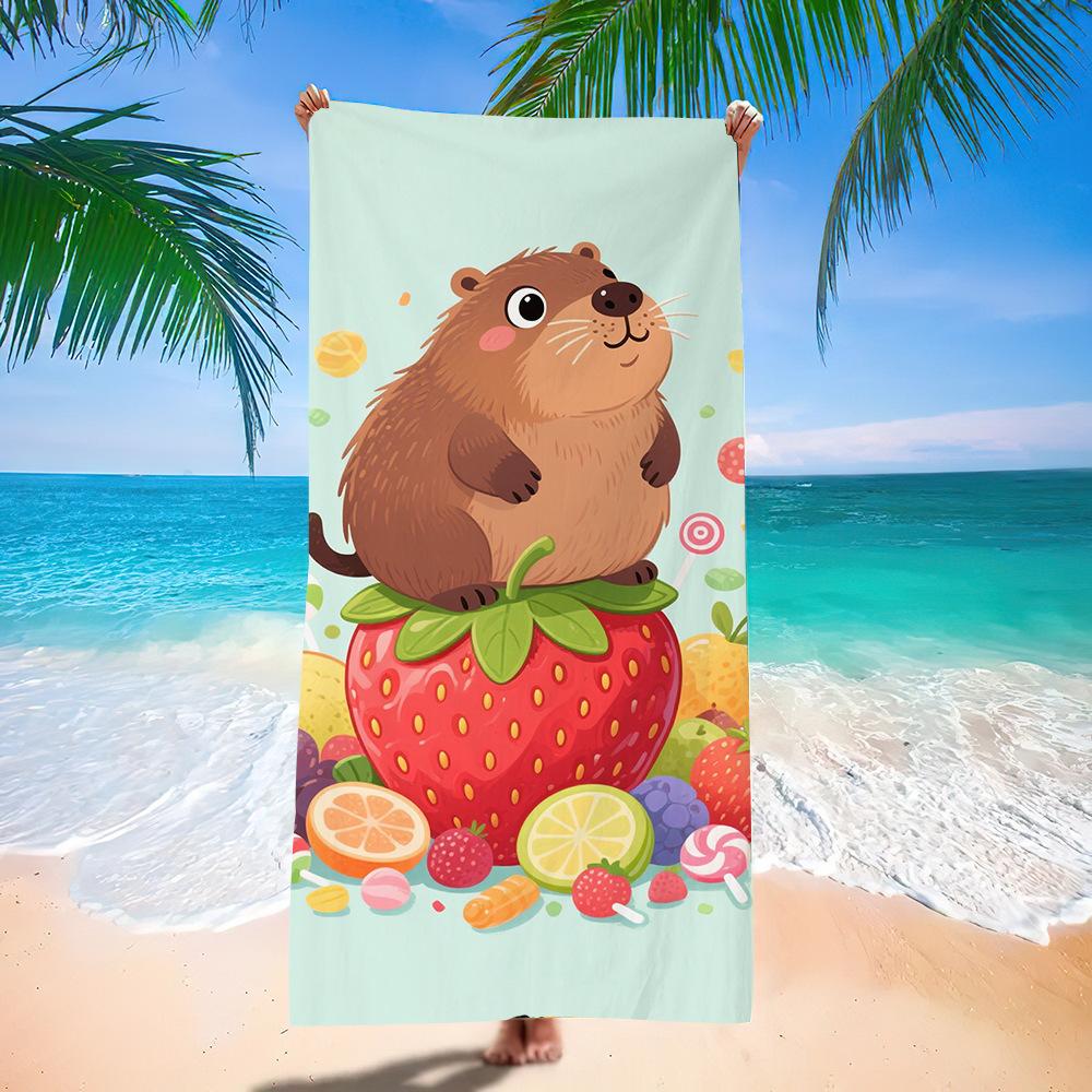 New Cute Animal Printed Microfiber Beach Towel Quick Dry Absorbent Soft Bath Towel For Kids