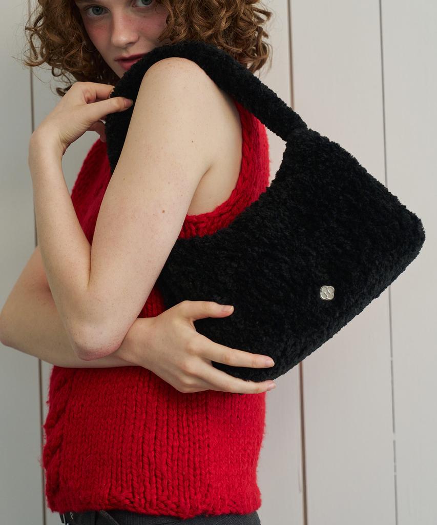 Heeari Ange Fur Tote Bag_Black