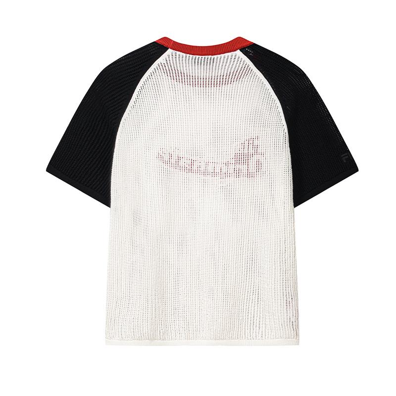 FILA Original Comfortable Short Sleeve Knit Top Women tops F11W639401FWT
