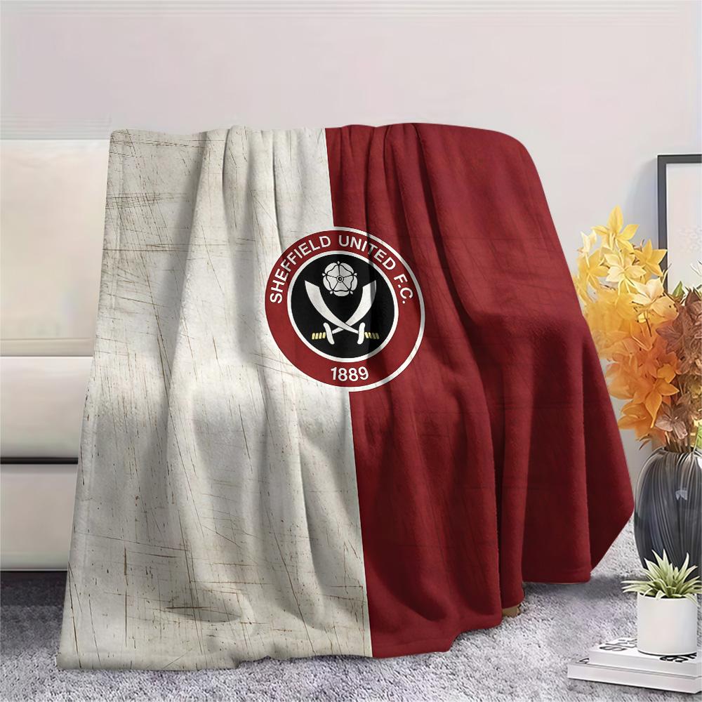 Sheffield United Football Club Flannel Blanket, High Quality Comfortable for All Seasons, Home Decor, Warmth and Comfort