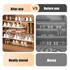 Telescopic Shoe Rack Adjustable Cabinet Storage Hanging Shelf Organizer Multi-Functional No-drill Vertical Shoe Organizer