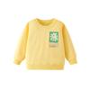 2026 Autumn/Winter Girls' Floral Letter Print Round Neck Hoodie - Small/Medium