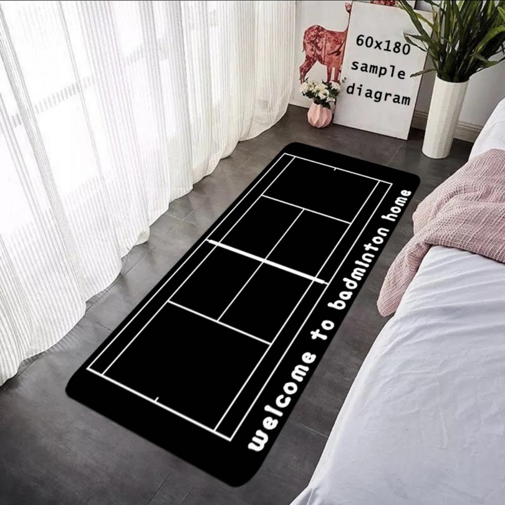 Tennis Sport Bedside Long Rugs Living Room Sofa Decor Rug Fan Gift Bedroom Game Room Screen Room Mat Hallway Washable Floor Mat